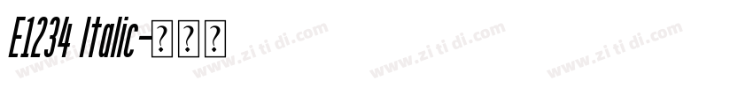 E1234 Italic字体转换